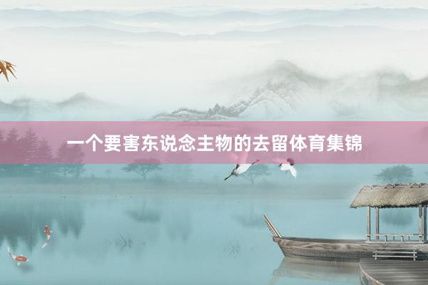 一个要害东说念主物的去留体育集锦