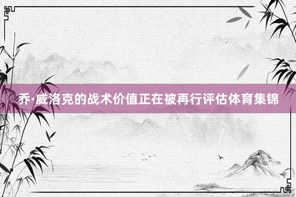 乔·威洛克的战术价值正在被再行评估体育集锦