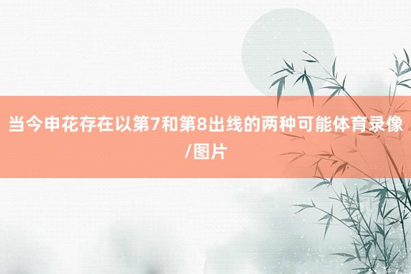 当今申花存在以第7和第8出线的两种可能体育录像/图片