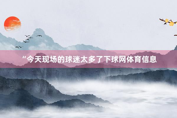 “今天现场的球迷太多了下球网体育信息