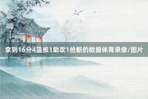 拿到16分4篮板1助攻1抢断的数据体育录像/图片