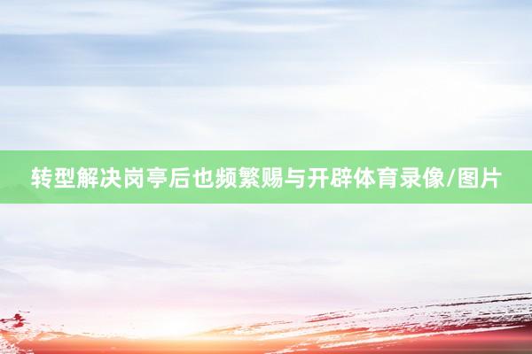 转型解决岗亭后也频繁赐与开辟体育录像/图片