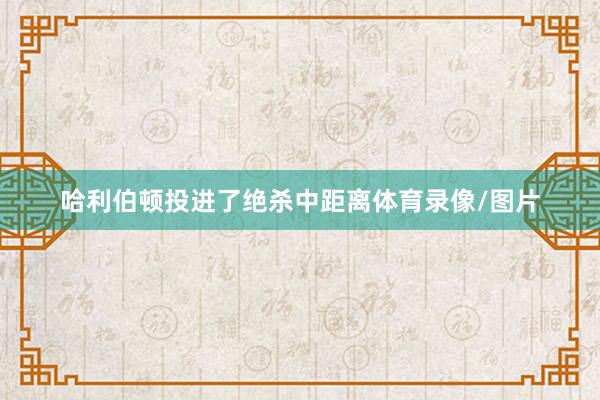 哈利伯顿投进了绝杀中距离体育录像/图片