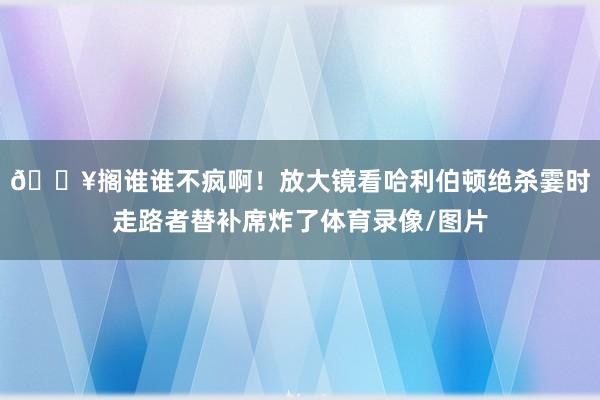 💥搁谁谁不疯啊！放大镜看哈利伯顿绝杀霎时走路者替补席炸了体育录像/图片
