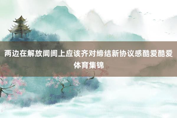 两边在解放阛阓上应该齐对缔结新协议感酷爱酷爱体育集锦