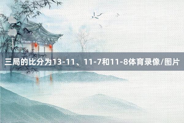 三局的比分为13-11、11-7和11-8体育录像/图片