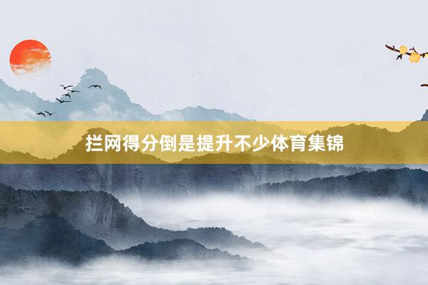 拦网得分倒是提升不少体育集锦