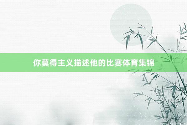 你莫得主义描述他的比赛体育集锦