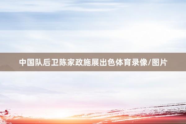 中国队后卫陈家政施展出色体育录像/图片