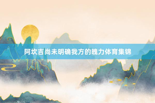 阿坎吉尚未明确我方的魄力体育集锦