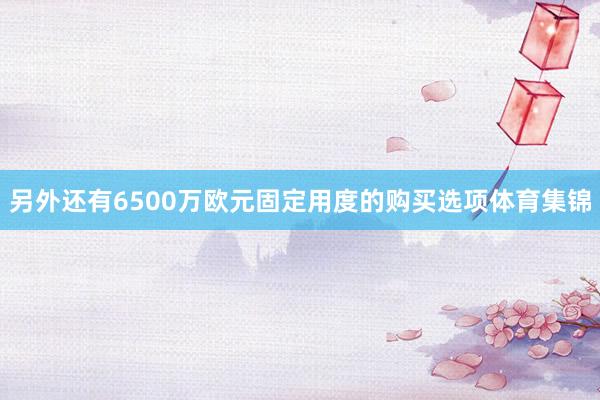 另外还有6500万欧元固定用度的购买选项体育集锦