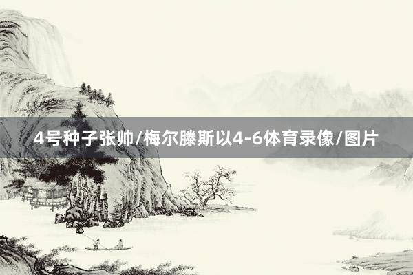 4号种子张帅/梅尔滕斯以4-6体育录像/图片