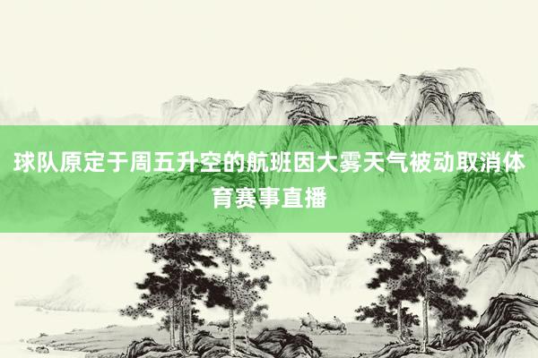 球队原定于周五升空的航班因大雾天气被动取消体育赛事直播