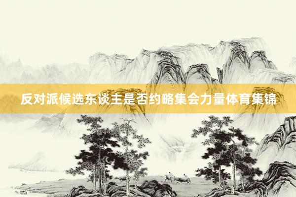 反对派候选东谈主是否约略集会力量体育集锦