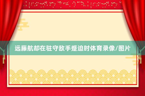 远藤航却在驻守敌手蹙迫时体育录像/图片