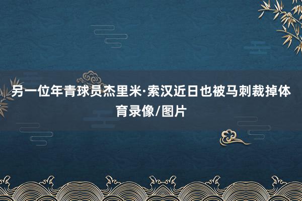 另一位年青球员杰里米·索汉近日也被马刺裁掉体育录像/图片