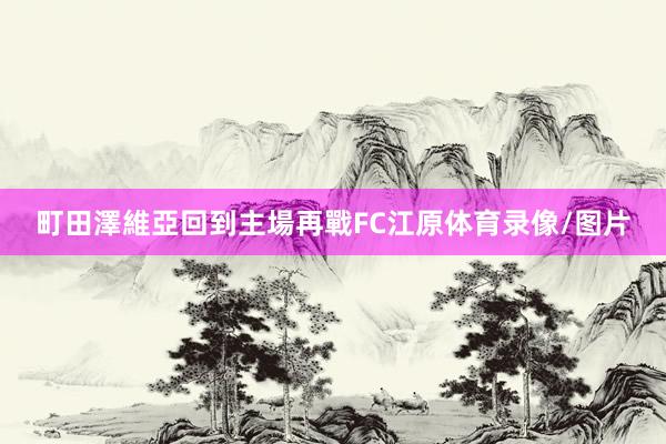 町田澤維亞回到主場再戰FC江原体育录像/图片