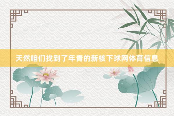 天然咱们找到了年青的新核下球网体育信息