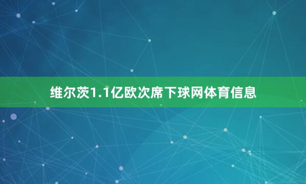 维尔茨1.1亿欧次席下球网体育信息