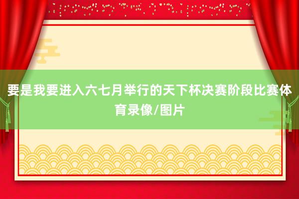 要是我要进入六七月举行的天下杯决赛阶段比赛体育录像/图片