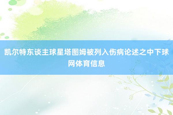 凯尔特东谈主球星塔图姆被列入伤病论述之中下球网体育信息