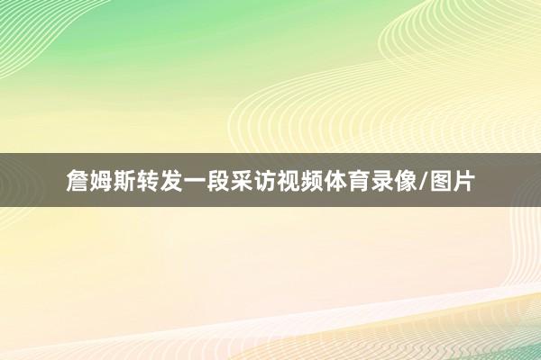 詹姆斯转发一段采访视频体育录像/图片