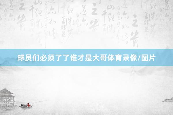 球员们必须了了谁才是大哥体育录像/图片